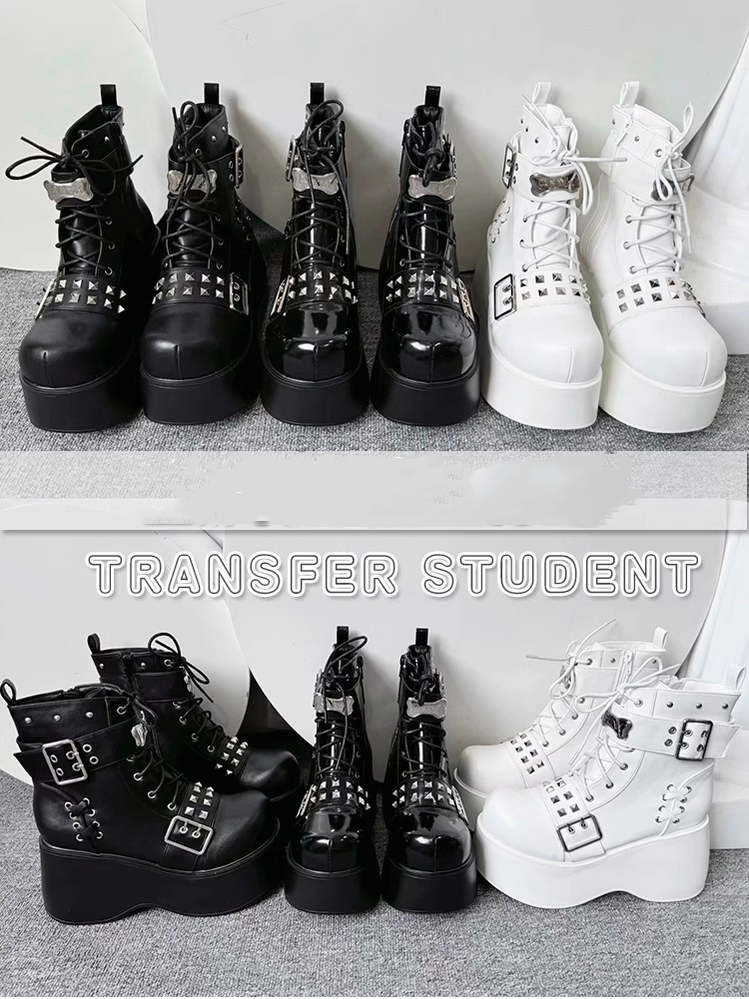 Punk Platform Shoes Subculture Thick-soled Boots Martin boots 40870:697362