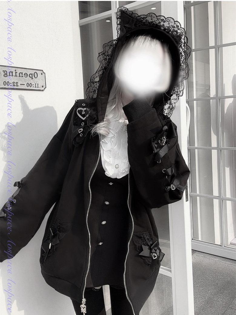 Subculture Hooded Sweatshirt, Oversized & Cat Ear 44926:829677