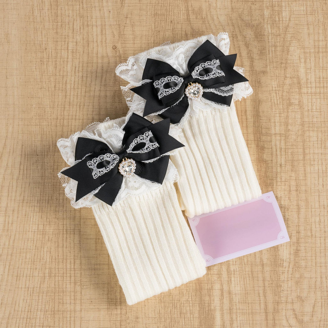 Jirai Kei Over-the-Knee Socks, Lace Cuffs 44008:793916