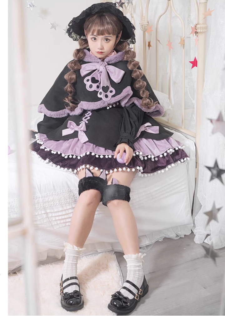 Sweet Lolita Cape Winter Lolita Dress Tiered JSK 41072:686060