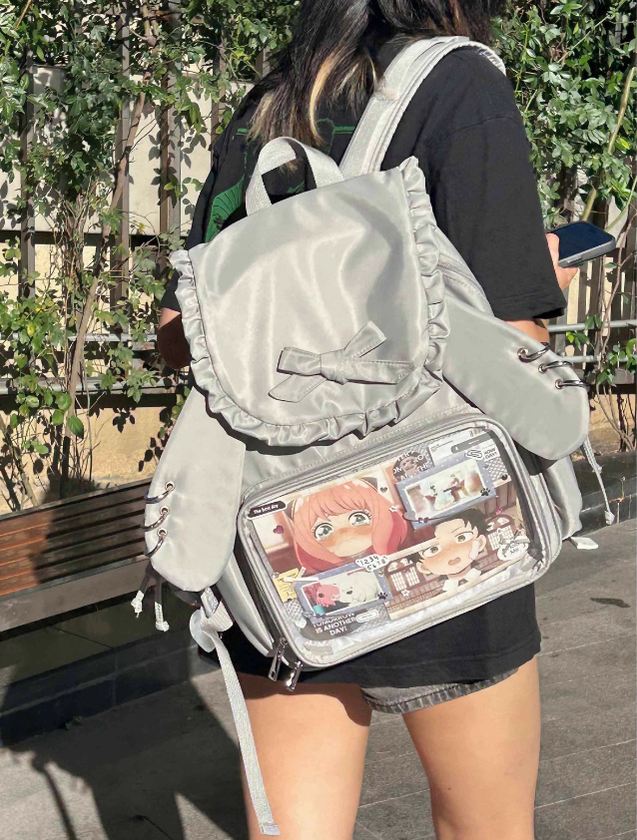 Kawaii Itabag Dual-Shoulder Backpack Bunny Ear Bag 40110:670664