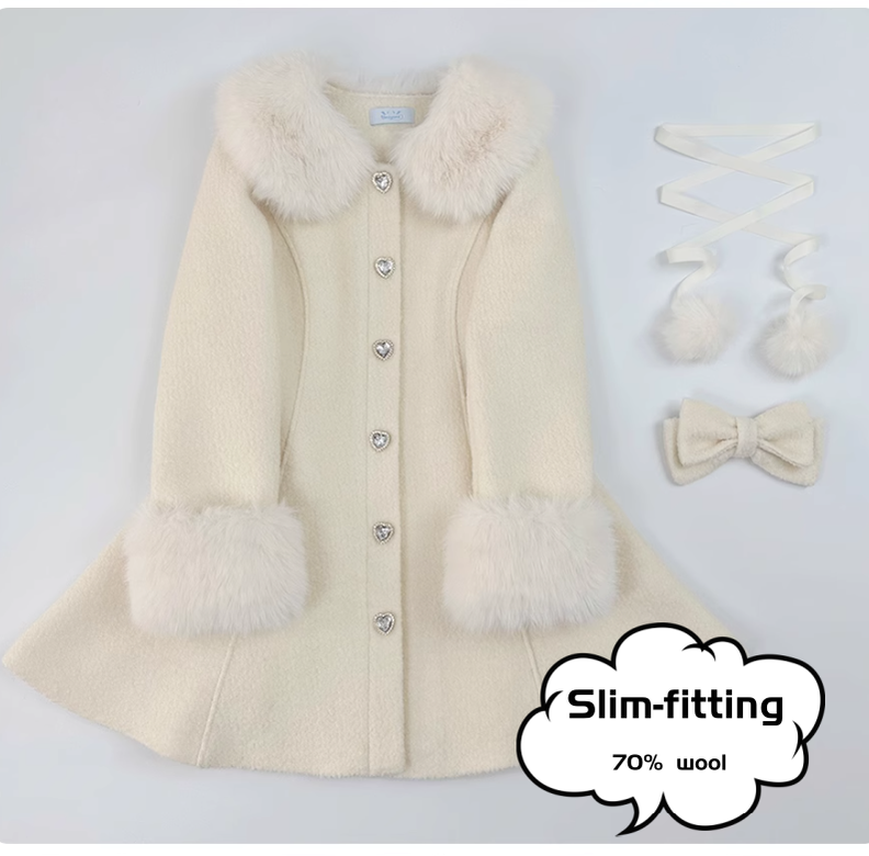 Jirai Kei Coat Long Woolen Jacket Winter Coat 39792:653756