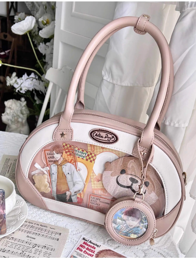 Adorable Itabag Dog Frisbee Crossbody Bag Embroidered Bag 38892:642460