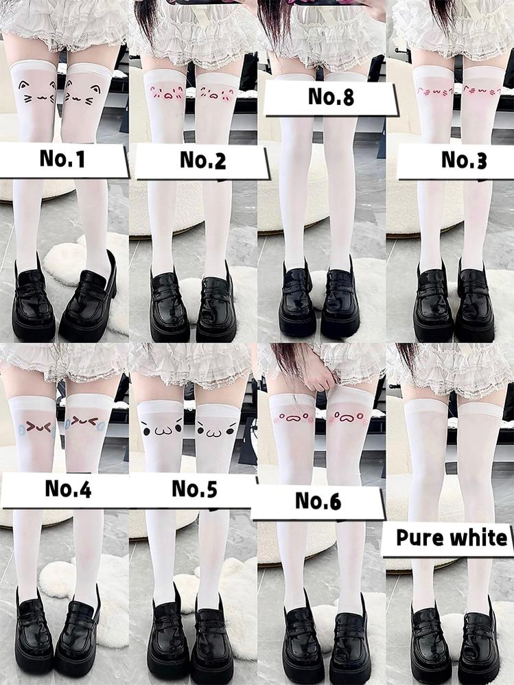 Kawaii Over-the-Knee Socks Printed High Tube Stockings 37740:576330