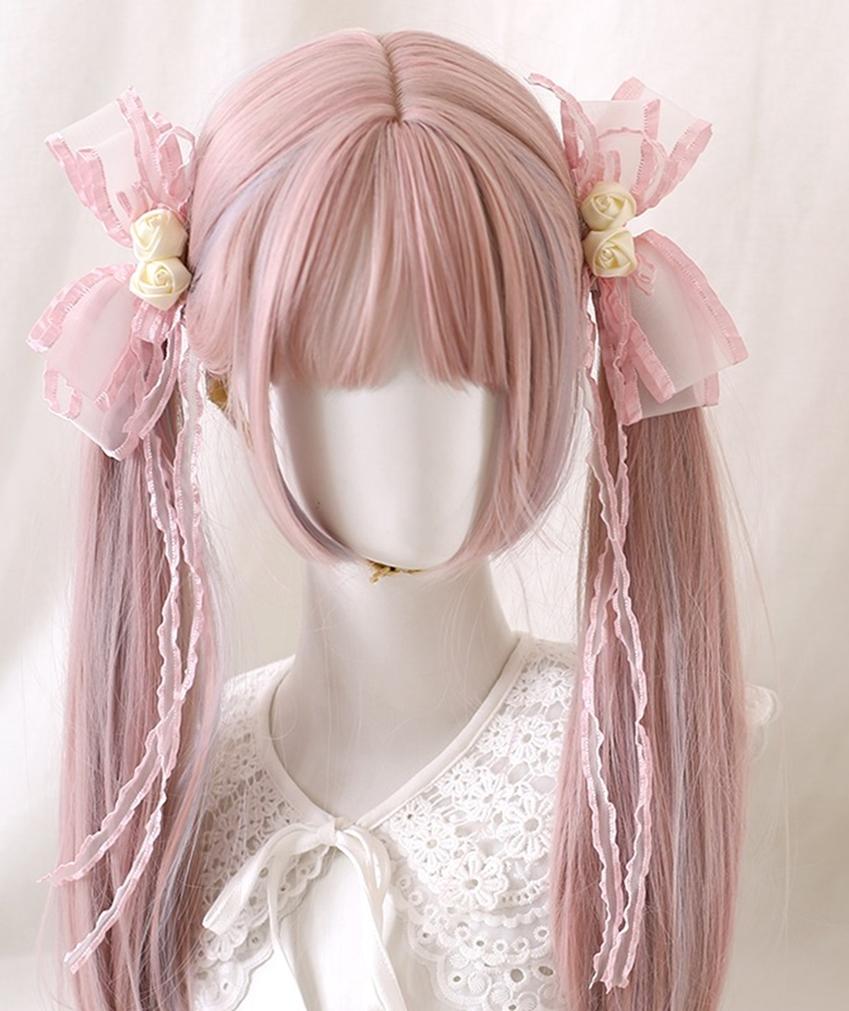 Jirai Kei Hairpin Lolita Headdress With Ribbon Multicolor 35300:489326 35300:489326