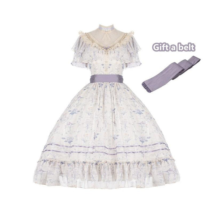 Classic Lolita Dress Letters And Poems Summer Flower Wall Series (2XL L M S XL) 37252:562054