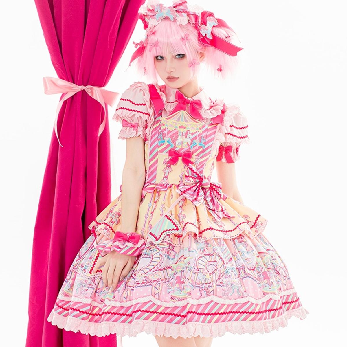 Sweet Lolita Dress Lolita Salopette JSK Set Multicolors 36482:552198
