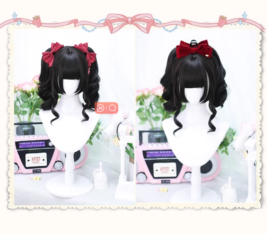 Jirai Kei Wig Lolita Wig Double Ponytails Multicolor 35610:496136 35610:496136