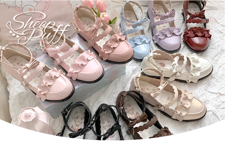 Kawaii Lolita Lace Flat Shoes 12 Colors 22828:329460 22828:329460