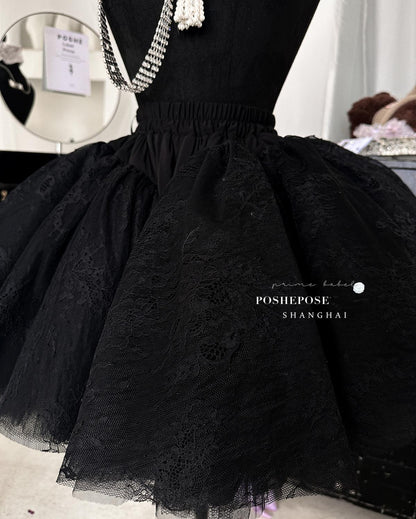 Lolita Dress Petticoat Puffy Black And White Pettipants 36386:542726