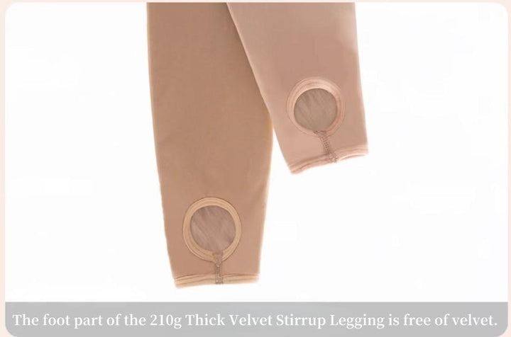 Beige Socks Velvet Stirrup Tights for Autumn and Winter 40030:649622