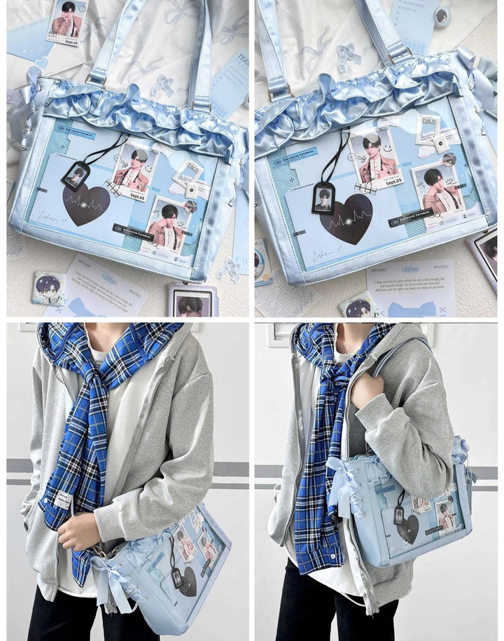 Large Capacity Satin Lolita Itabag Handle/Crossbody Strap 43100:767137