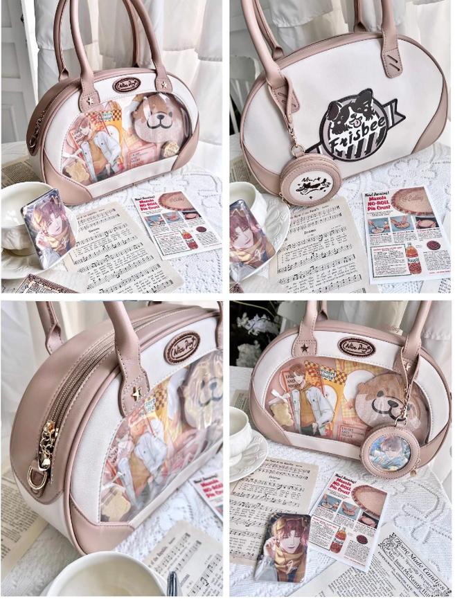 Adorable Itabag Dog Frisbee Crossbody Bag Embroidered Bag 38892:642468