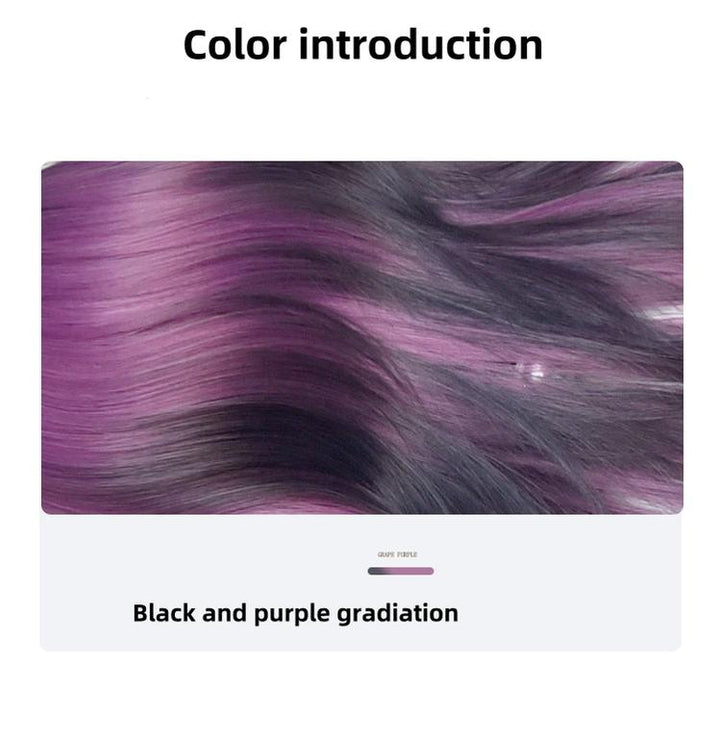 Y2K Gradient Purple Wig Mid-length Straight Wig 38886:605970