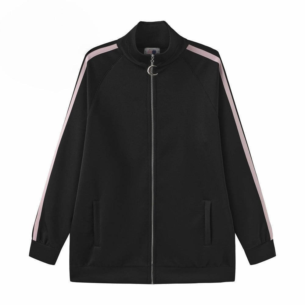 Black Jersey Jacket, Pink Stripes 44852:825904