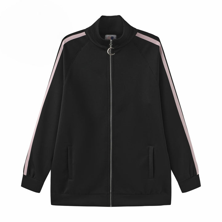 Black Jersey Jacket, Pink Stripes 44852:825904