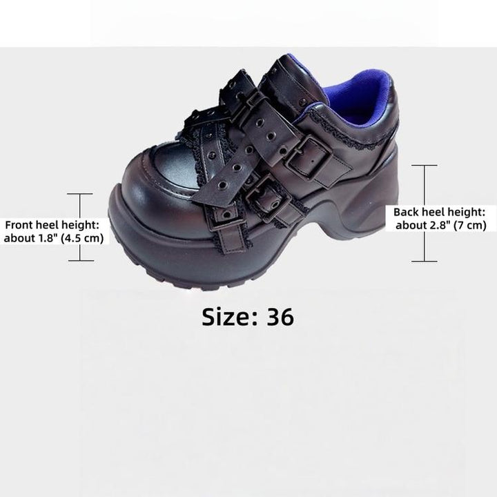 Jirai Kei High Platform Shoes, Multiple Buckle Straps 44626:815678