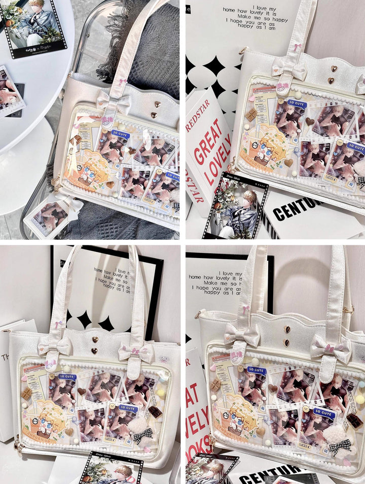 Kawaii Itabag Large Capacity Handbag With Bow Details 38032:582296