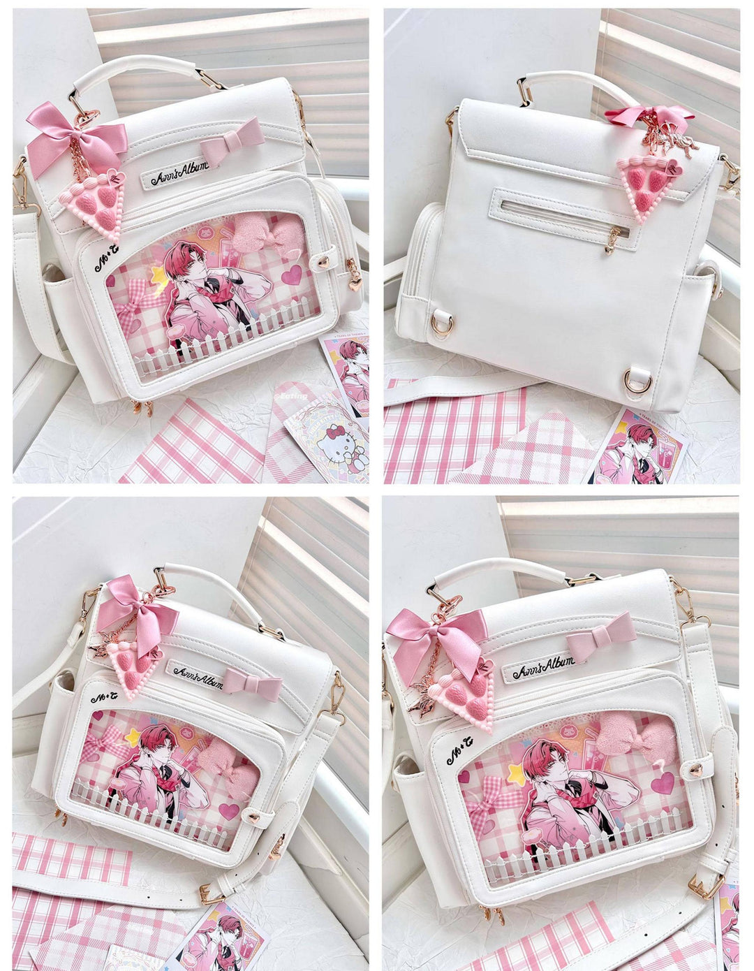 Kawaii Ita Bag with Crossbody Strap, Clear Window 45414:846811