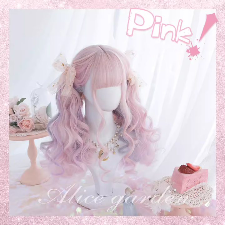 Lolita Wig Fairy Kei Wig Rainbow Wig Pink Wig 31726:497176 31726:497176