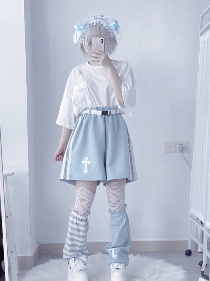 Tenshi Kaiwai Coat Blue Hoode With Long Bunny Ears 21834:758208