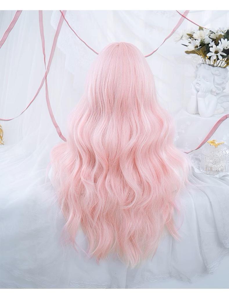 Lolita Wig Fairy Kei Pink Wig Long Curly Wig 32100:522658 32100:522658