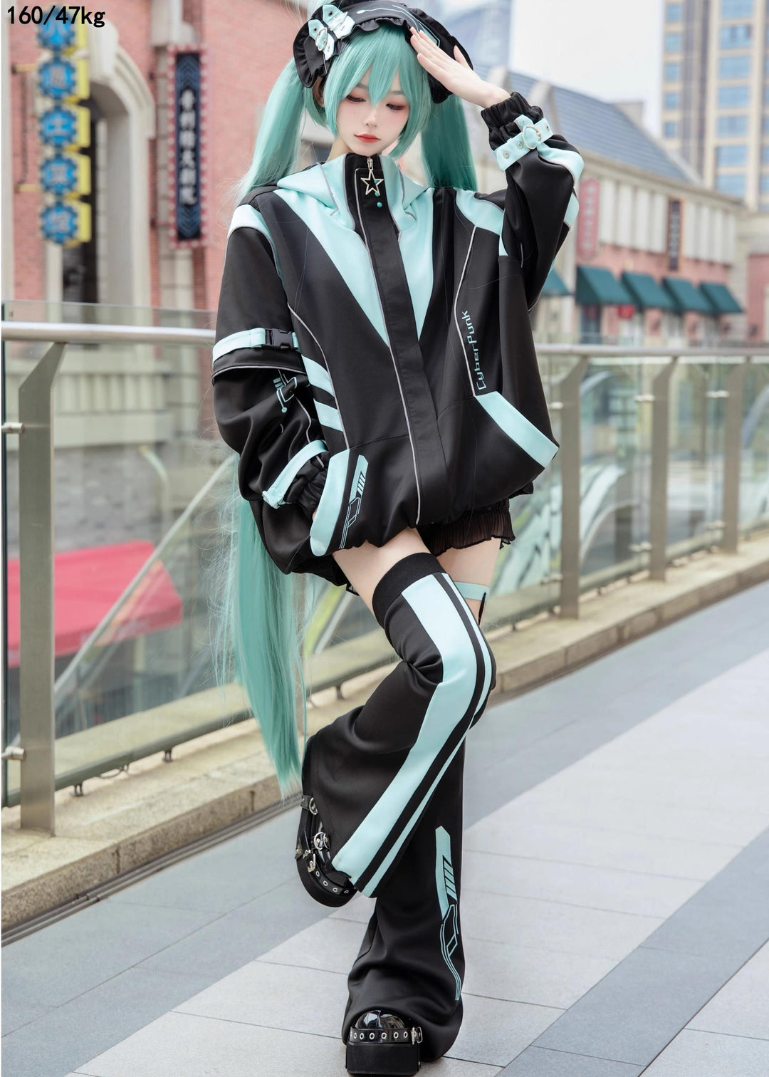 Jirai Kei Coat Cyberpunk Outfit Sports Jacket And Shorts Set 41048:684176