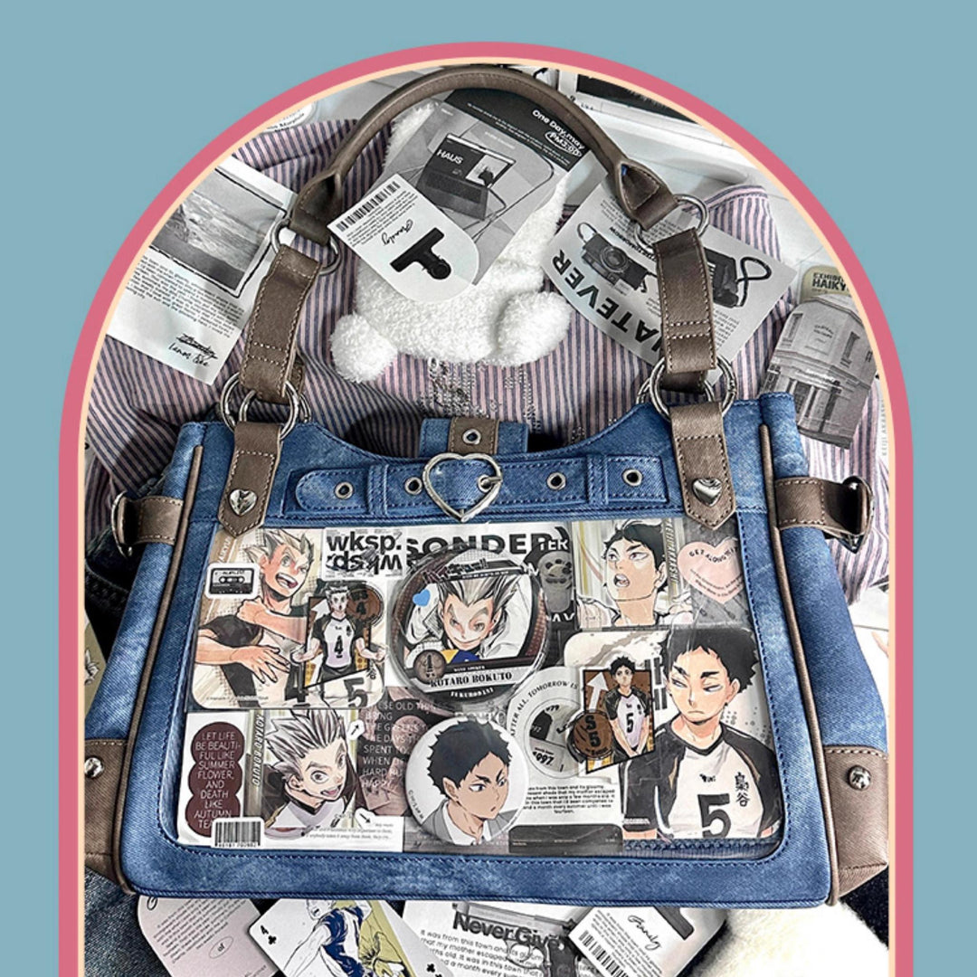 Punk Itabag Single Shoulder Bag Cool Office Worker Itabag 37056:546354