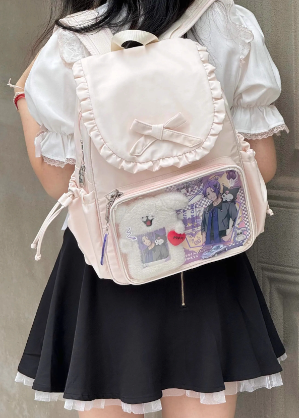 Kawaii Itabag Dual-Shoulder Backpack Bunny Ear Bag 40110:670660