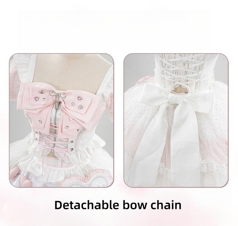 Chika Idol Outfit, Pink Heart-Decorated Top & Skirt 44770:827448