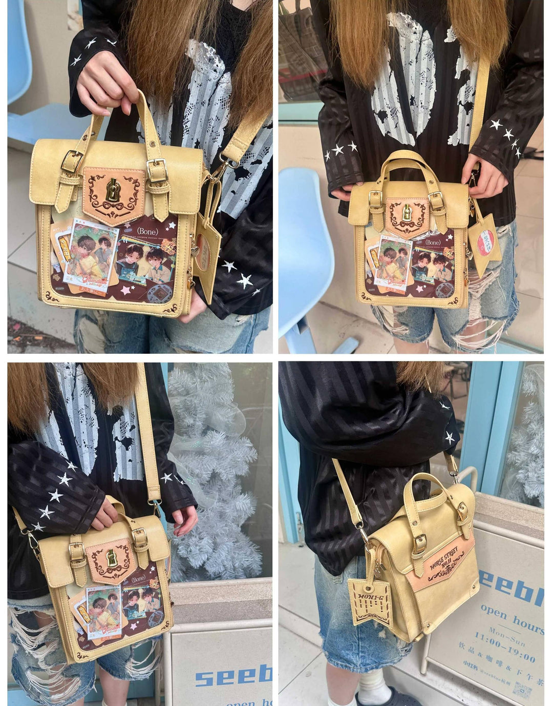 Vintage Embroidered Ita Bag, Clear Display Window 45415:846872