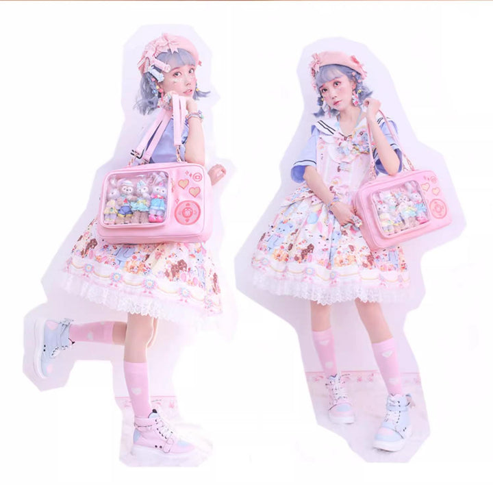 Lolita Ita Bag Kawaii Camera Shaped Shoulder Ita Bag 35774:543554