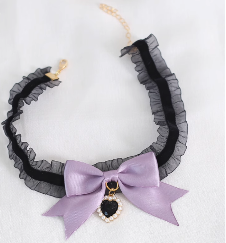 Gothic Lolita Headpiece Black Violet Hair Accessory Brooch 39116:613650