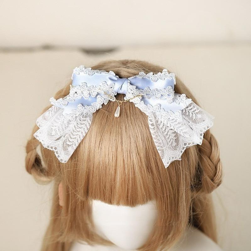 Lolita Headdress Butterfly KC Hairclip Blue Hair Accessory 35782:535974