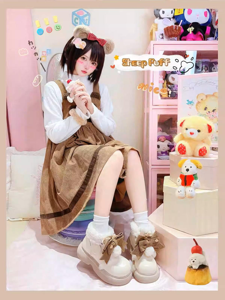 Kawaii Shoes Animal Ears Short Snow Boots 33770:447320 33770:447320