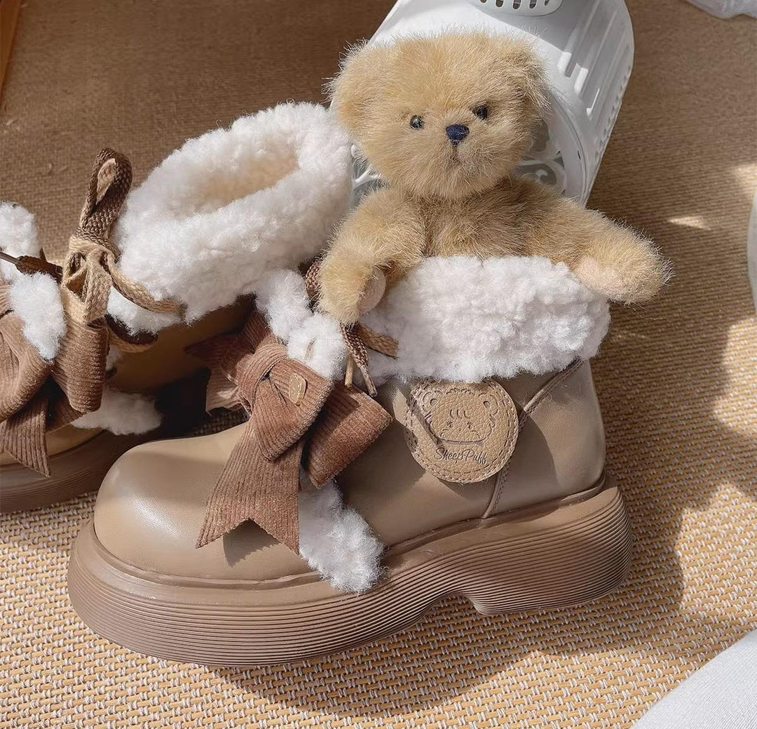 Kawaii Shoes Animal Ears Short Snow Boots 33770:447310 33770:447310