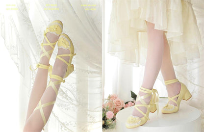 Lolita Shoes Platform Shoes Bow High Heels Shoes 35590:542198