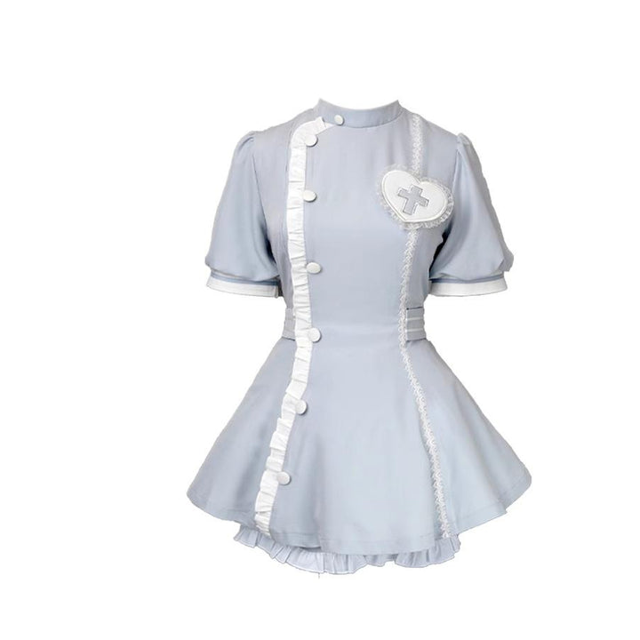 Tenshi Kaiwai Dress Set Nurse Medical Series Outfit Sets (In-stock / 2XL L M S XL) 37460:560024