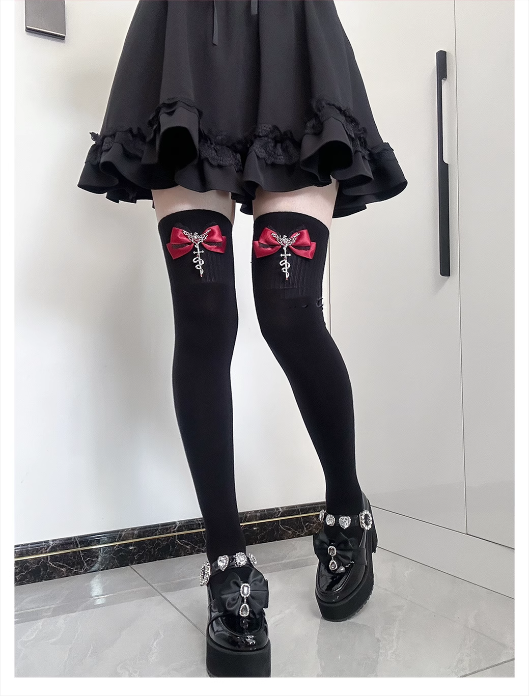 Gothic Over-the-Knee Socks Slimming Cashmere High Tube Socks 41890:723056