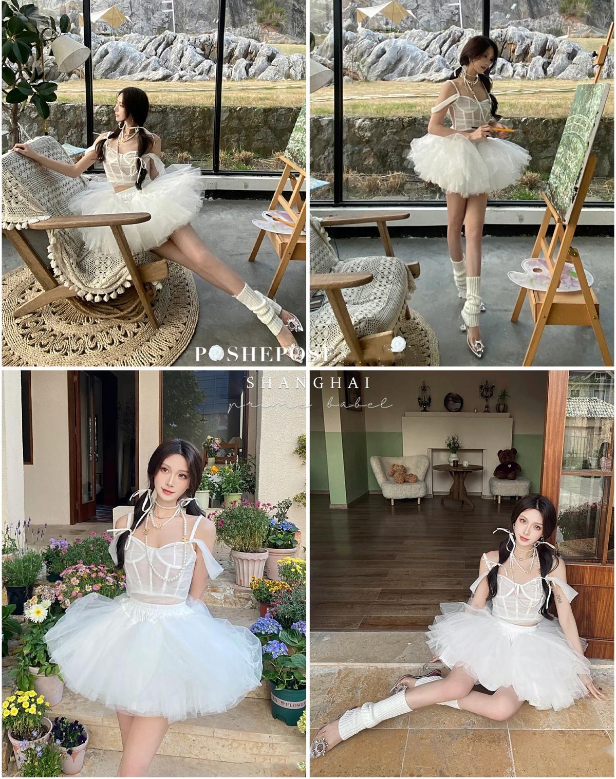 Lolita Dress Petticoat Puffy Black And White Pettipants 36386:542654