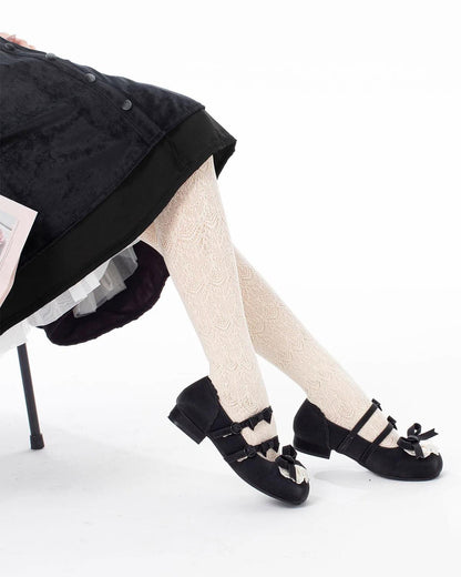 Lolita Shoes Kawaii Low Heel Shoes Lace Round-Toe Shoes 37112:557474