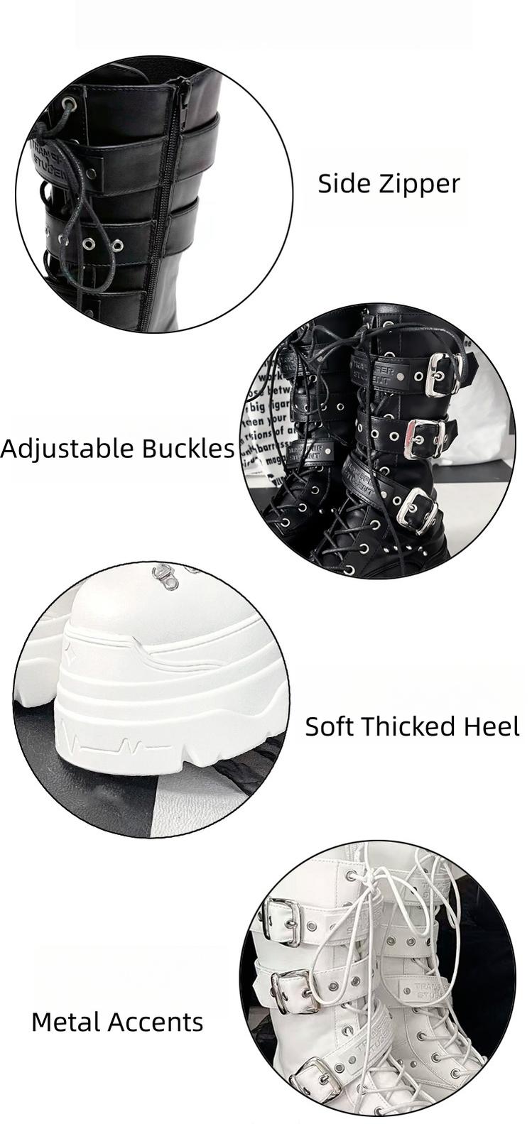 Sub-culture Mid-calf Length Boots, Platform Sole 44065:795651