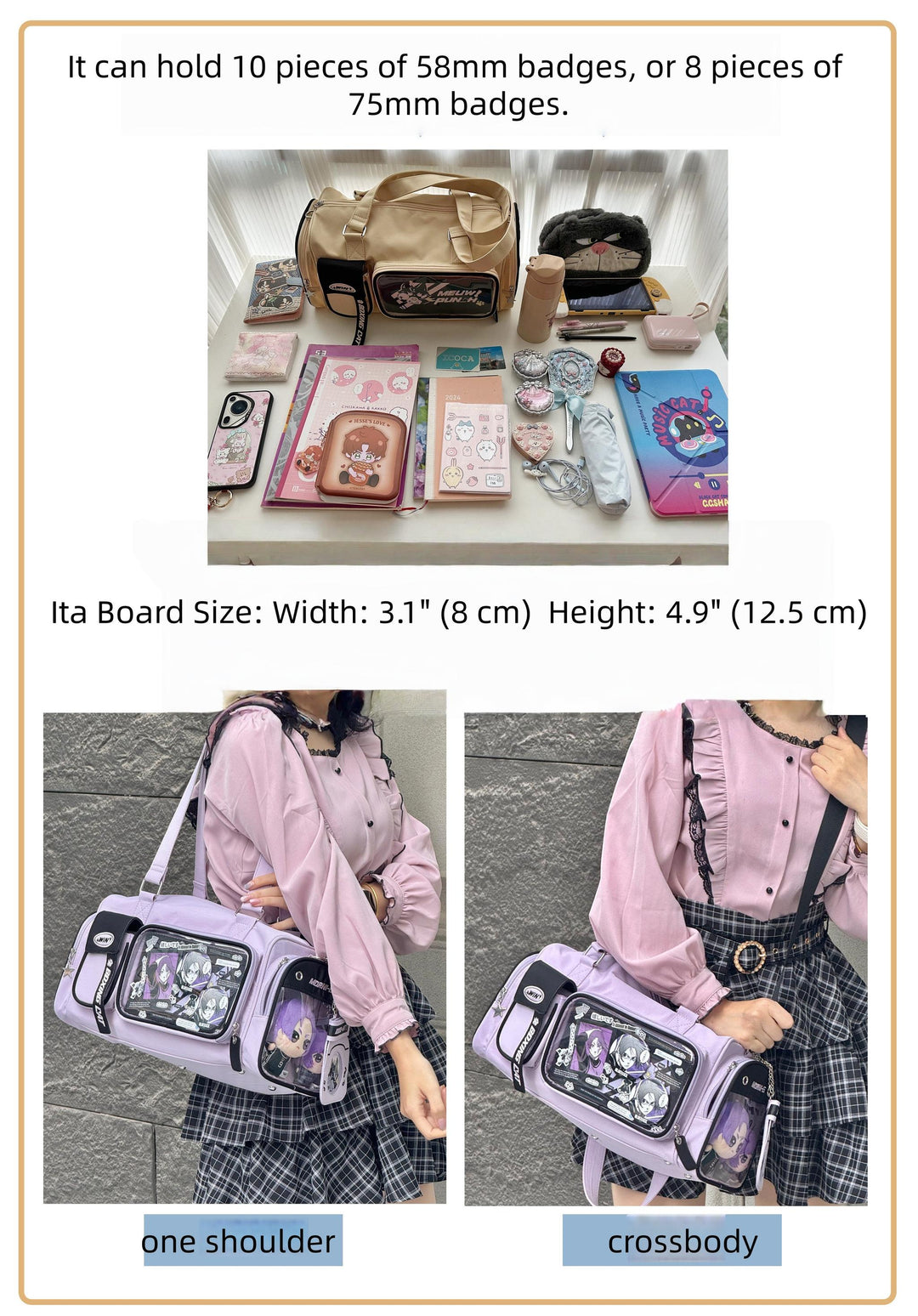 Large Capacity Itabag, Multiple Carrying Styles 45412:847161