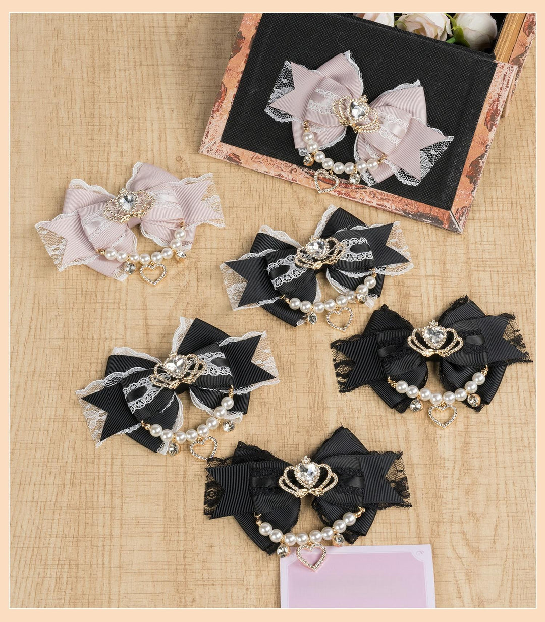 Lace Jirai Kei Shoe Clips, Hair Clips 44009:793154