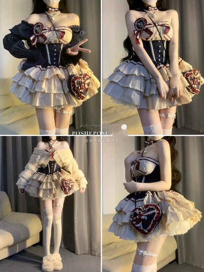 Lolita Dress Fishbone Dress Corset Dress Multicolor 36380:540550