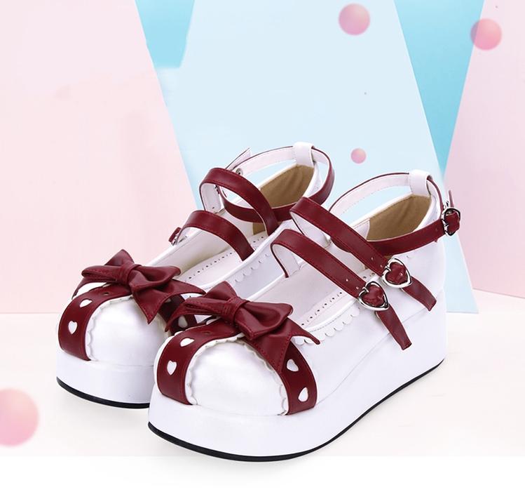 Lolita Platform Shoes Round Toe Thick Bottom Princess Shoes 37448:561728