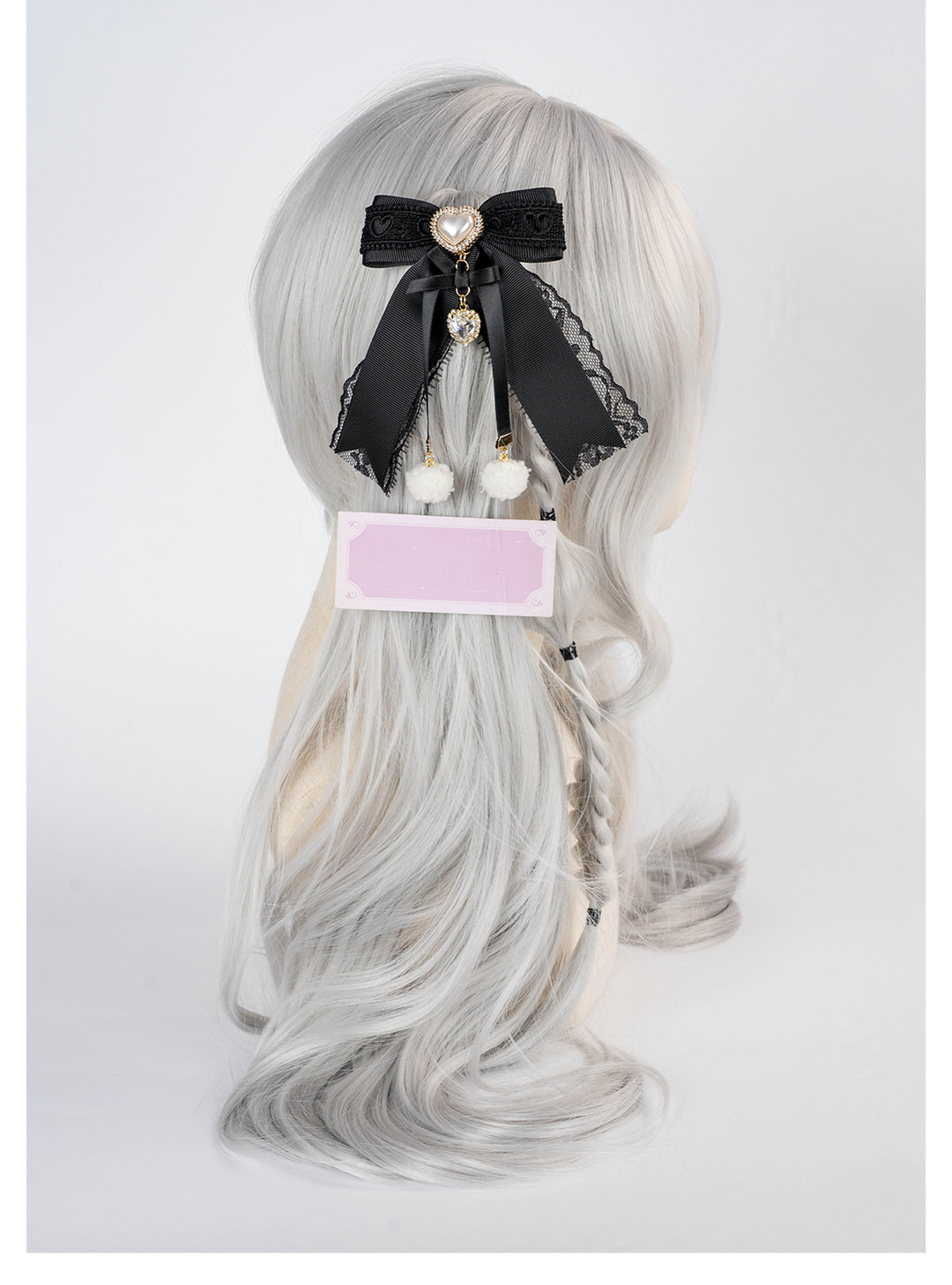 Jirai Kei Barrette Lolita Sweet Hair Clip Lace Bow Headpiece 41586:704232