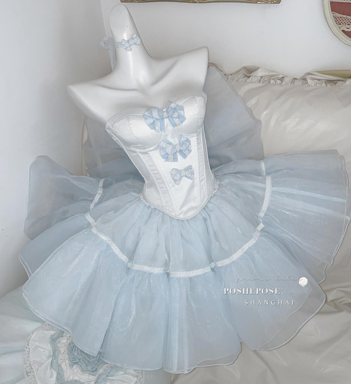 Pink Lolita Dress Corset Dress Princess Dress 36384:540980