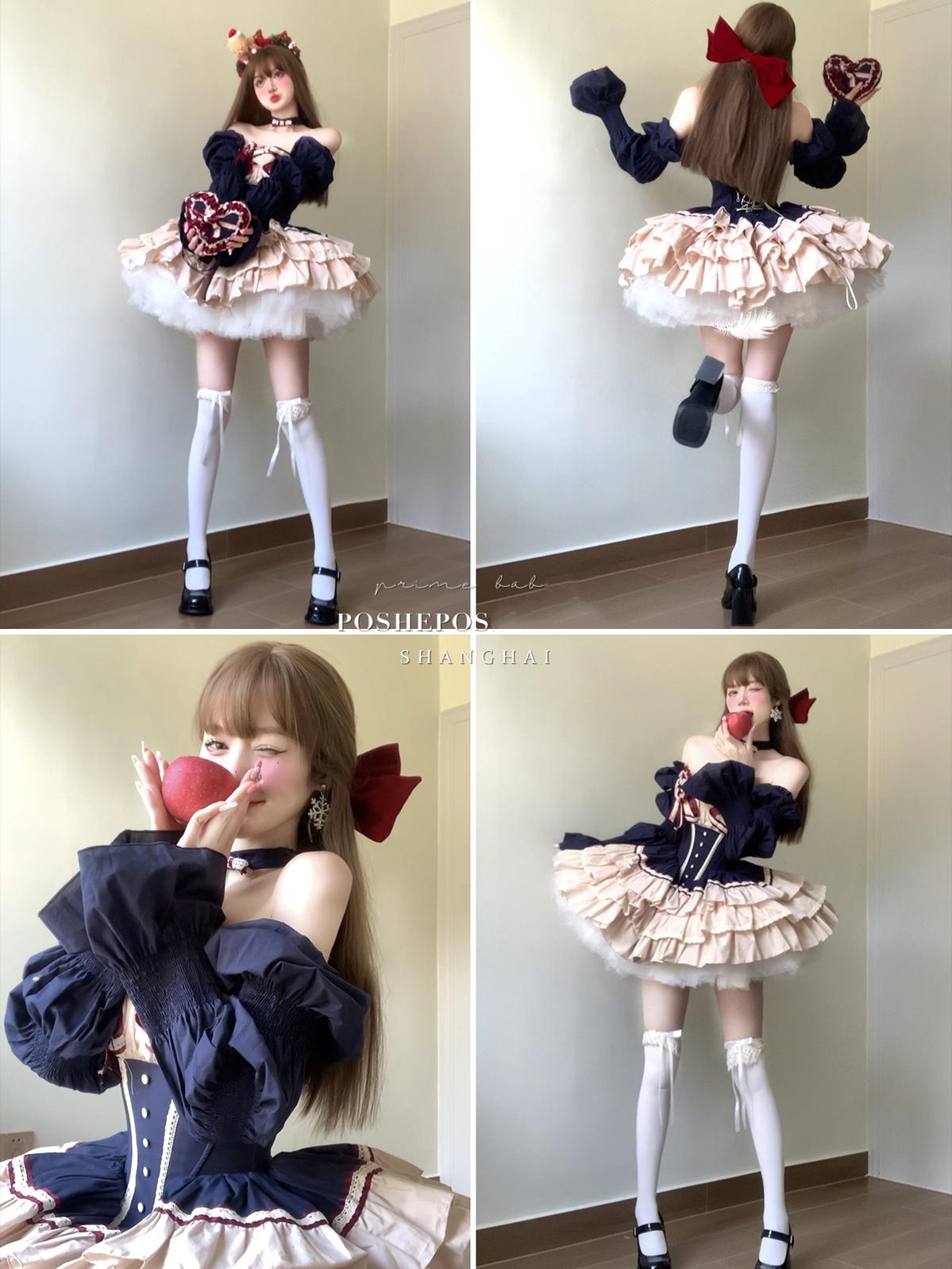 Lolita Dress Fishbone Dress Corset Dress Multicolor 36380:540522