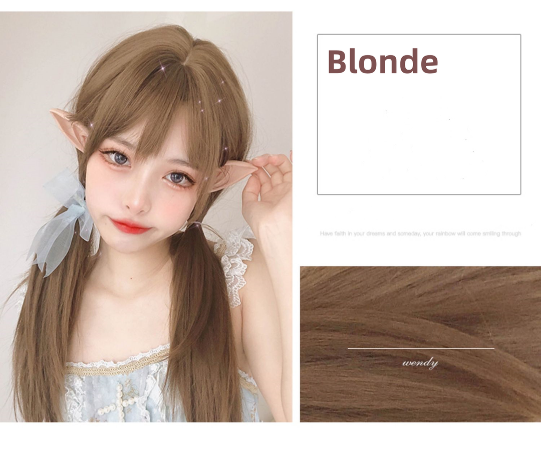 Lolita Wig Side-swept Fringe Wig Long Straight Wig 35938:507936 35938:507936